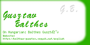 gusztav balthes business card